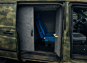 Finished armored van
